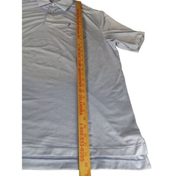 Peter Millar Summer Comfort Polo Men Sz‎ XL Striped Blue White Golf Sportswear - Picture 3 of 7
